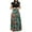 Army Green, variant on Ichuanyi Dresses for Women 2022, Fall Fashion Women Short Sleeve Floral Boho Printing Long Dress Ladies Casual Dress