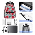 thumbnail image 6 of Daiia Tomato School Backpack for Men Women, Unisex Large Waterproof Bookbag Schoolbag Casual Daypack for High School/College/Teens/Travel/Work Black, 6 of 8