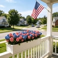 thumbnail image 7 of Yhmxh Patriotic Artificial Flowers 13.7" Red White and Blue 4th of July Flower Stars & Stripes Roses Bulk Memorial Cemetery Flowers for Veteran Independence Day Table Centerpiece Home Decor 1 Pcs, 7 of 7