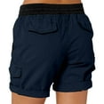 thumbnail image 4 of ABATAB Womens Cargo Shorts Casual Baggy Drawstring Trendy Shorts Lightweight Comfy Hiking Shorts with Pockets, 4 of 6