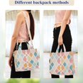 thumbnail image 4 of FORMRS Womens Corduroy Tote Bag Crossbody Shoulder Handbag with Pocket, Pink Abstract Pattern, 4 of 7