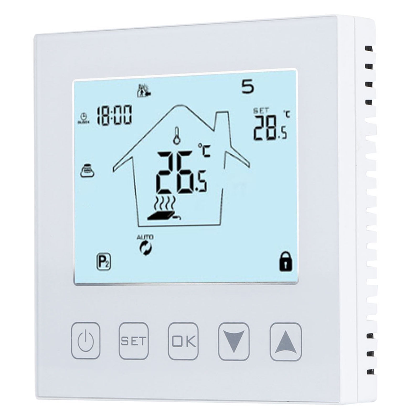 Digital Temperature Controller For Home Heating: Anti,Interference, LCD Display, Child <span Style="background:red"></span>  Freeze Protection