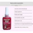 thumbnail image 2 of Loctite 243/242/263/271/222 Verrou Fileté Boulon Bleu Fixation Rapide Colle à Vis 50ML, 2 of 5