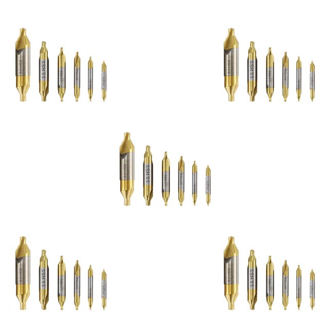 Kenally Paquete de 6 brocas centrales, brocas para agujeros de 1,0-5,0mm, repuesto portátil de acero de alta velocidad, herramientas manuales de Tipo 2 5piezas Kenally CBP191892
