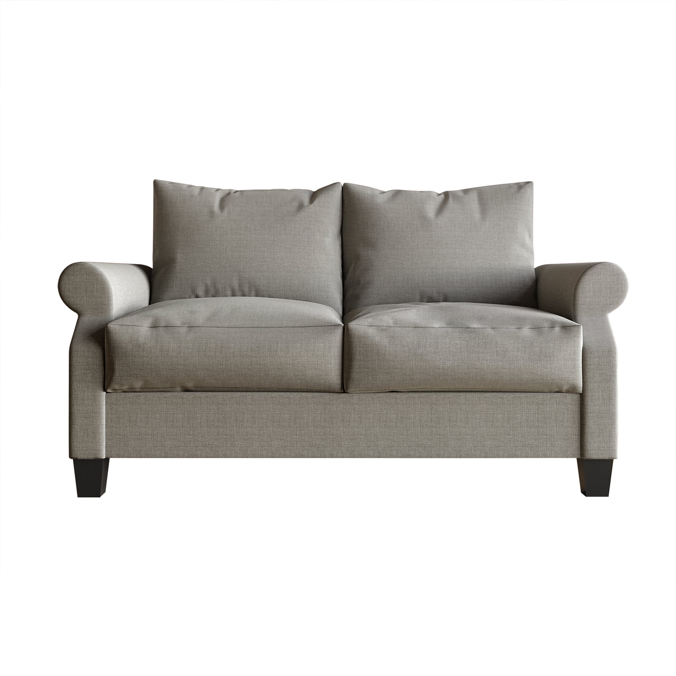 Castle Place Linen Upholstered Loveseats, Gray