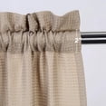 thumbnail image 4 of Zzistar Waffle Plaid Water Repellent Rod Pocket Tier Curtains, Pack of 2, Taupe, 4 of 7