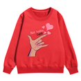 thumbnail image 4 of Toddler Boy Valentines Day Outfit Crewneck Sweatshirt Lover Heart Letter Print Long Sleeve Pullover Boys Sweater for Toddler 5-6 Years, 4 of 4