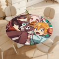 thumbnail image 4 of Toilet-Bound Hanako-kun-theme Fitted Round Tablecloths Elastic Edged Table Covers Waterproof Table Cloth for Kitchen Holiday Party Tables Decor 150cm, 4 of 6