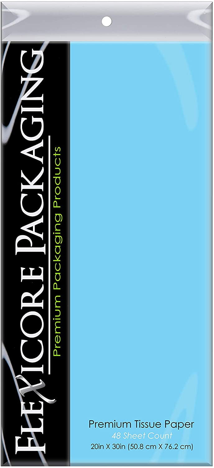 Flexicore Packaging Light Blue Gift Wrap Tissue, (100 Rolls)