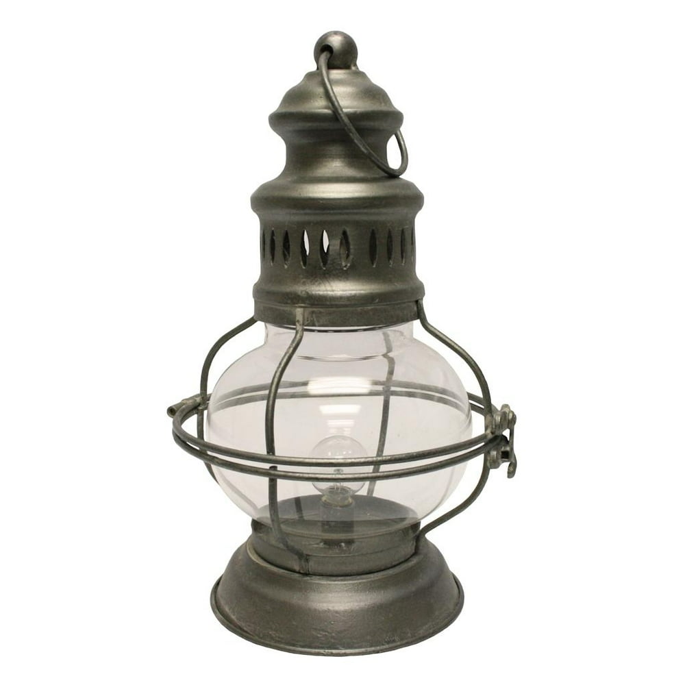 Gerson 42138 12" Metal and Glass Battery Operated LED Hurricane