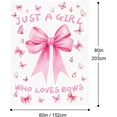 thumbnail image 6 of Bow Throw Blanket 60x80Inch Preppy Blanket Pink Bow Aesthetic Throw Blanket Coquette Flannel Soft Bow Plush Preppy Room Decor for Girls Women Birthday, 6 of 7