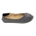 thumbnail image 4 of Victoria K Women's Foldover Sueded Faux Fur Gold Bow Ballerina Flats, 4 of 6