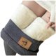 thumbnail image 1 of Gibobby Leggings gluteos deportivo Mujeres -Sign Warm Winter Tight Velvet Pantalones Pantalones Leggings（Gris， XXL), 1 of 5