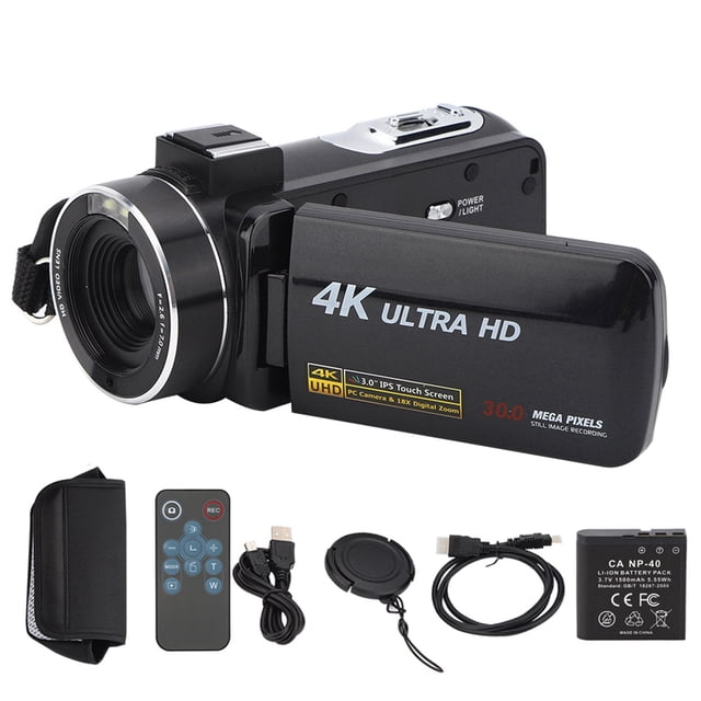 Pantalla táctil IPS de 3 pulgadas con zoom de 18X y video digital de alta definición 4K antivibración
