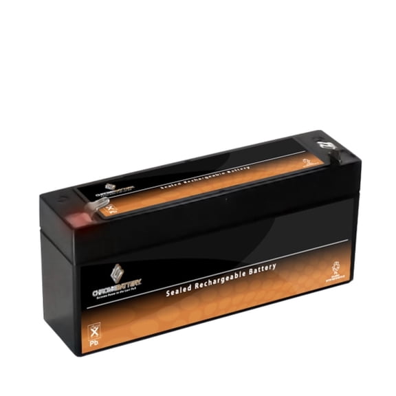 Chrome Battery 6V (6 Volt) (6 Volt) 1.3Ah Sealed Lead Acid (SLA) Battery - T1 Terminals - for Zb-6-1.3