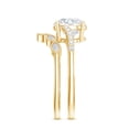 thumbnail image 3 of Rosec Jewels Lab Created Diamond Engagement Ring Set with Wedding Band (8 mm, 2 Ct, EF-VS Grade), 14K Yellow Gold, US 7.00, 3 of 8
