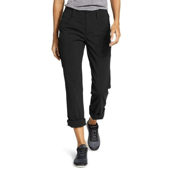 Eddie Bauer Women's Sightscape Convertible Roll-Up Pants, Black, 12, Tall