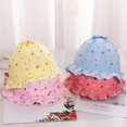 thumbnail image 3 of gorro niña Sombrero de pescador con dibujos animados para niño y niña, sombrero fino de pescador, accesorios de gorra de Panamá para el sol de 0 a 8 meses, primavera y otoño, 3 of 4