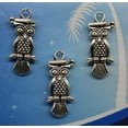thumbnail image 3 of U8MO 10/20/60pc Owl Antique Silver charms pendants For Jewelry Making DIY 21x9mm-ancient silver-20pcs, 3 of 3