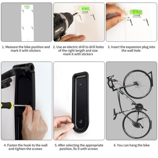 Colgador de pared para bicicleta Soporte de pared para bicicleta - Soporte para ciclismo Ganchos para bicicleta para colgar Bicicleta de carretera de montaña Barbie Nuevos Originales