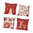 thumbnail image 4 of 4 fundas de almohada navideñas, decoración navideña, funda de cojín cuadrada, funda de almohada para sofá, dormitorio, cafetería, decoración del hogar, 4 of 7