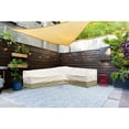 thumbnail image 7 of Outdoor Sectional Cover L-Shaped Garden Patio Furniture Covers Waterproof Rip-Stop Anti-UV 600D Outdoor Couch Sofa Cover with 3 Air Vents, 120"(90''L) x 33''D x 35''H, Beige & Light Green, 7 of 7