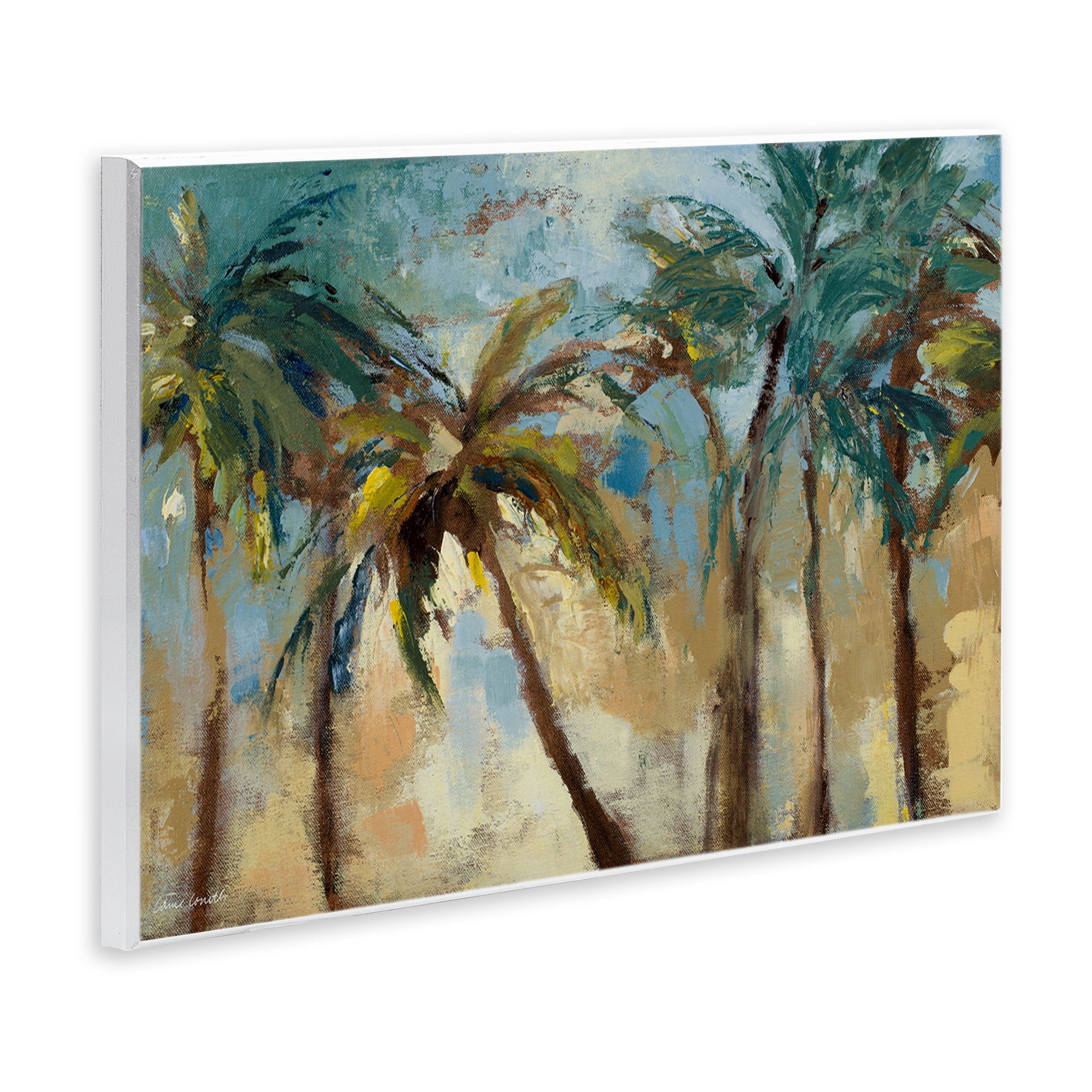 Stupell Industries Abstract Brushed Palms Botanical & Floral Painting Unframed Art Print Wall Art, 19 x 13