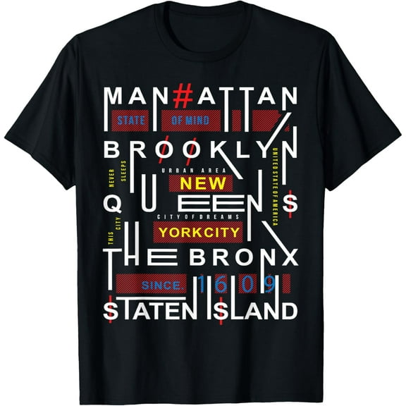 100% pure cotton for both men and womenNew York City Big Apple Bronx Queens Manhattan Staten Island T-Shirt