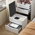 thumbnail image 5 of 3 in 1 Vanity Desk for Small Spaces, Makeup Vanity Set with Mirror, 3 Drawers, Cushion, Dressing Table for Girl, Women, Princess, 5 of 10