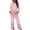 Pink - Cherry Blossom, variant on DISNIMO Mushroom Print Women Pajama Sets Long Sleeve Sleepwear with Long Pants 2 Piece Lounge Set with Pockets Button Down Nightwear Loungewear, XS