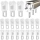 thumbnail image 1 of 50 Rodillos para Riel de Cortina, Deslizadores Metálicos para Barras de Cortina, Rodillos de Deslizamiento Silencioso para Riel de Cortina, Fácil de Instalar, 1 of 1