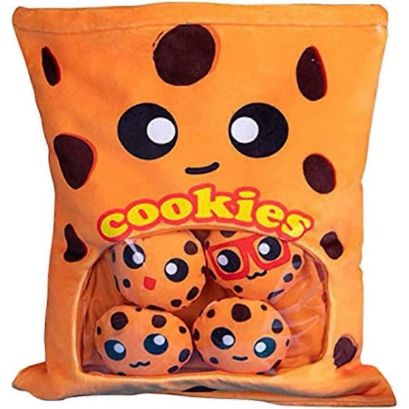 Plushies Doll a Bag of Cookie Toy Stuffed Soft Snack Pillow Plush Yummy Food Toy for Birthday Gift, Stuffed Toy Game Pillow Cushion Gift for Kids ( Or