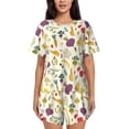 thumbnail image 1 of Balery Vegetable Conjunto de Pijama para Mujer con Estampado, Dos Piezas de Manga Corta y Shorts, Ropa de Dormir Suave con Cuello Redondo y Bolsillos-Medium, 1 of 6