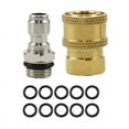 thumbnail image 1 of Mosiee Accessories Quick Connector Adapter Fitting Stainless Steel Ferrule Female Seals 5000Psi Attachment Replacement, 1 of 7