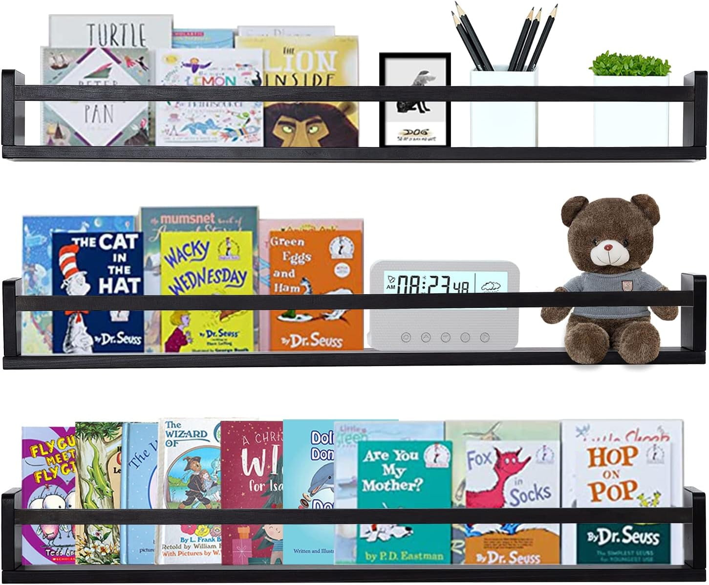 Hanging Nursery Bookshelves for Wall Nursery Black Kids Bookshelf Wall