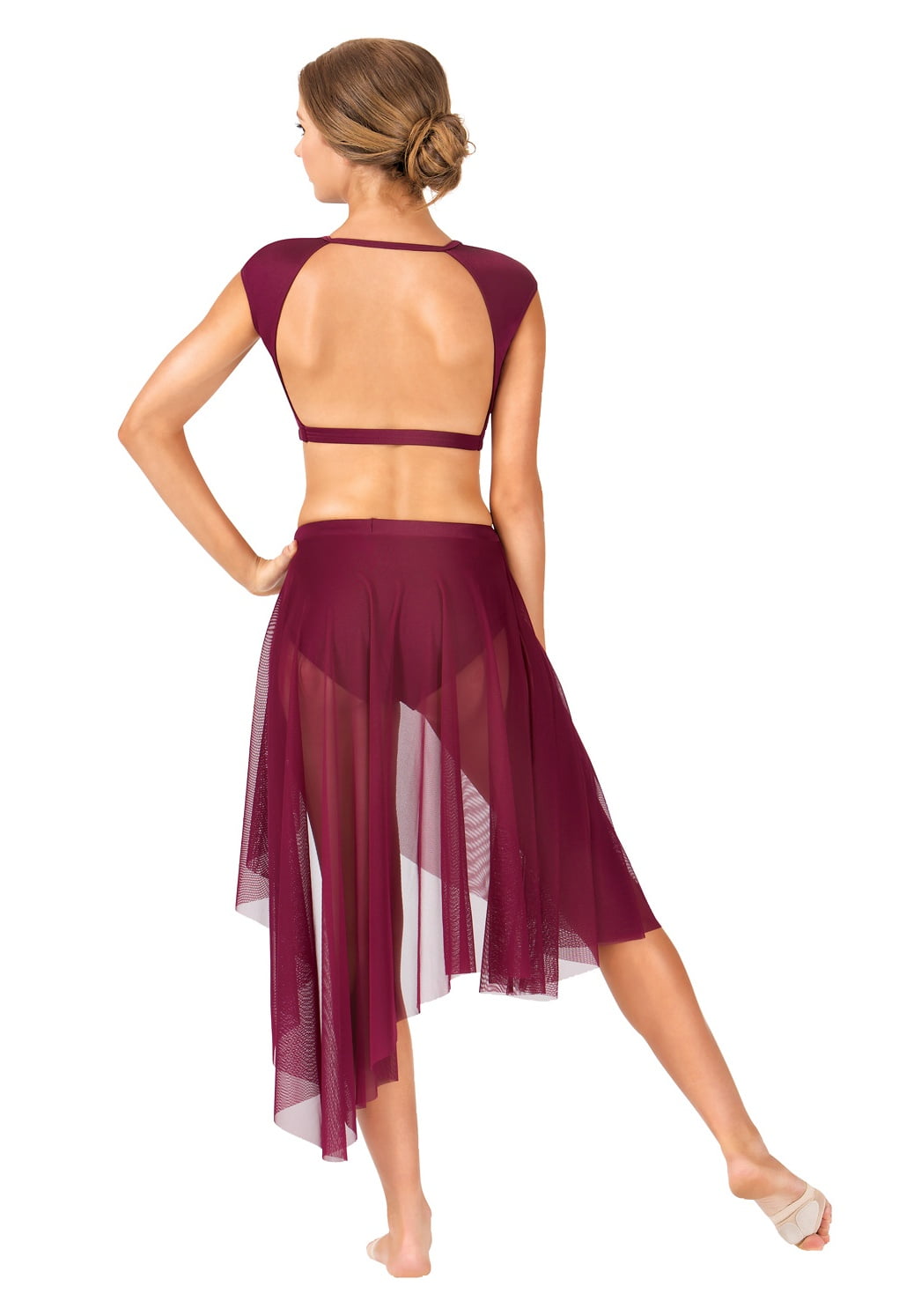 Maroon hot sale dance skirt
