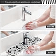 thumbnail image 5 of Coolnut Black Cats and Fish 2PCS Faucet Absorbent Mat Kitchen Faucet Sink Splash Guard Microfiber Cloth Faucet Splash Catcher Water Absorbent Mat, Faucet Mat for Kitchen Sink 14x5in, 5 of 7
