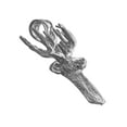 thumbnail image 4 of Rhodium Plated 925 Sterling Silver Deer Head Pendant, 4 of 5