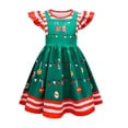 thumbnail image 1 of WEAIXIMIUNG Robes Mignonnes pour l'Été Enfants Filles Mignonnes Imprimés de Dessins Animés Robe de Fête 5-6 Ans, 1 of 9