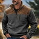 thumbnail image 1 of pstuiky camisetas de manga larga para hombre, Suéter informal de moda para hombre, color liso, con bolsillos y cremallera, manga larga y cuello alto. camisetas de hombre l, 1 of 4