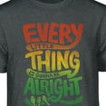 thumbnail image 3 of Teelocity Men's Dark Grey Every Little Thing Is Gonna Be Alright Relaxed Fit Short Sleeve Graphic T-Shirt, 3 of 3