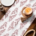 thumbnail image 3 of Red Botanical Table Runner 70 Inches, Pastoral Elegant Spring Floral Bed Runner Dresser Scarves Tabletop for Indoor Outdoor Parties/Ceremony/Banquet, 13" x 70", 3 of 8