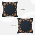 thumbnail image 3 of LNWH Decorative Pillow Covers, Retro Ornate Round Square Sofa Decorative Knit Pillow Case, 18"x18", 3 of 8