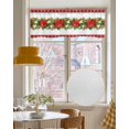 thumbnail image 4 of Faux Linen Valances for Windows Christmas Garland Pine Tree Decoration Curtains Valance Light Filtering Rod Pocket Small Window Treatment for Kitchen Living Room Bedroom 60x18In, 4 of 6
