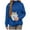 #014 Blue, variant on Felirenzacia Womens Turtle Neck Hoodie, High Neck Long Sleeve Hoodless Sweatshirts with Pet Pockets, Size: S-2XL