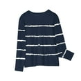 thumbnail image 6 of AherBiu Toddler Girls Clothes Long Sleeve Crewneck Striped Tees Shirts Kids Comfy Basic Top Blouse, 6 of 6