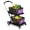 Purple, variant on Folding Shopping Cart with 2 Storage Crates, Multi Use Two Tier Collapsible Cart with 360° Rolling Swivel Wheels Heavy Duty Utility Cart Folding Trolley for Shopping, Picnic and Office