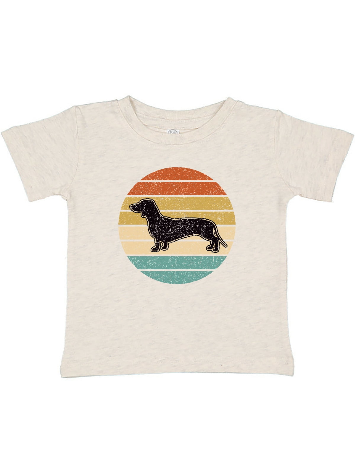 Dog Casual Summer T Shirt Dachshund Silhouettes Dots Short-Sleeve Crewneck T-Shirt