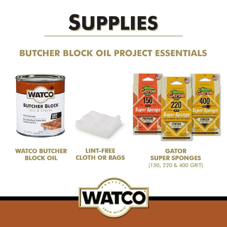 Rust-Oleum Watco Butcher Block Oil & Finish 241758, Pint - Walmart.com
