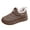 Brown, variant on Fleece Lined Ankle Boots for Women Vintage Platform Non Slip Snow Booties Winter Warm Slip On Sneakers Black Size 7